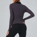 new arrival fitness wear slimming look yoga wear outwear sports outwear women's yoga wear long sleevestops stand collar zipper