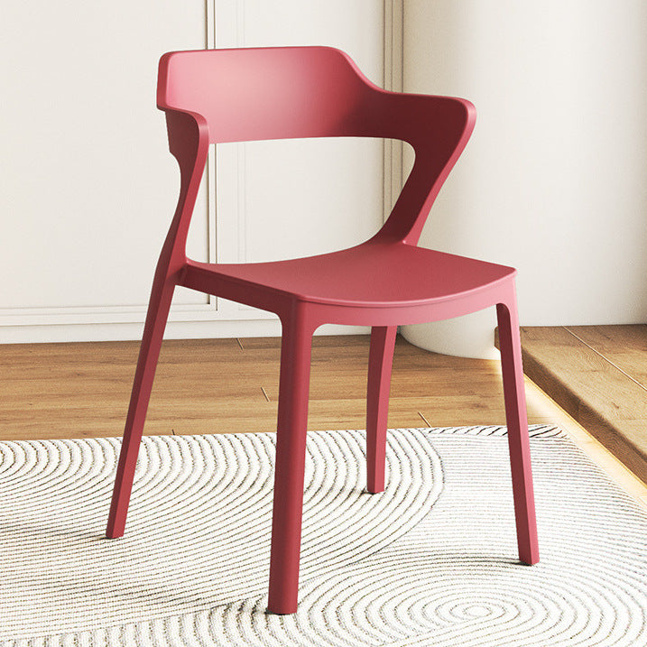 Wholesale engineering backrest stool thickenedfor home plastic chair stackable dining chair spare commercial casual armchair