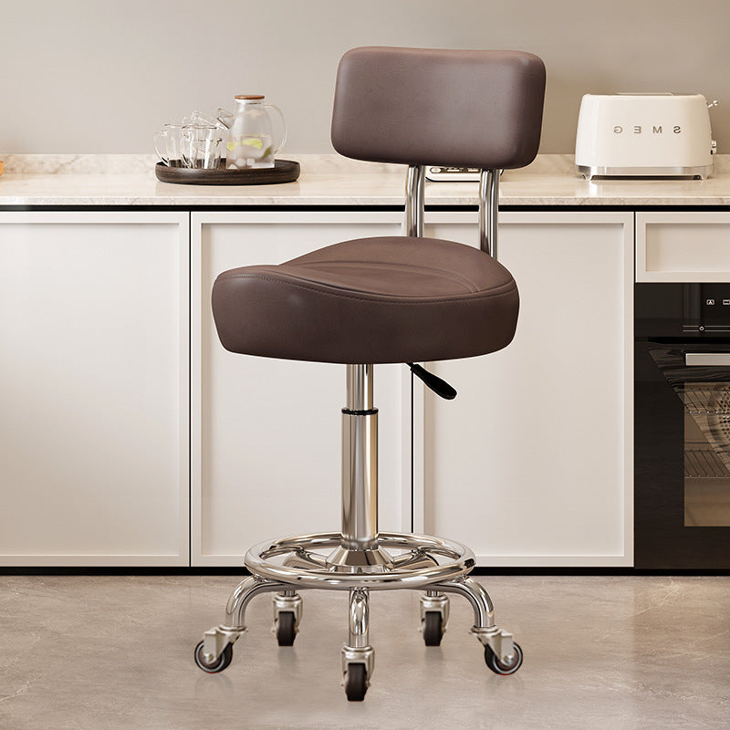 Saddle Chair Kitchen Cooking Chair Front Desk Cashier High Stool Universal Wheel Lifting Chair Beauty Barber Stool