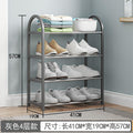 Stainless steel shoe rack reinforced thickened simple shoe rack dormitory shoe rack multi-layer for home bathroom door storage shoe rack