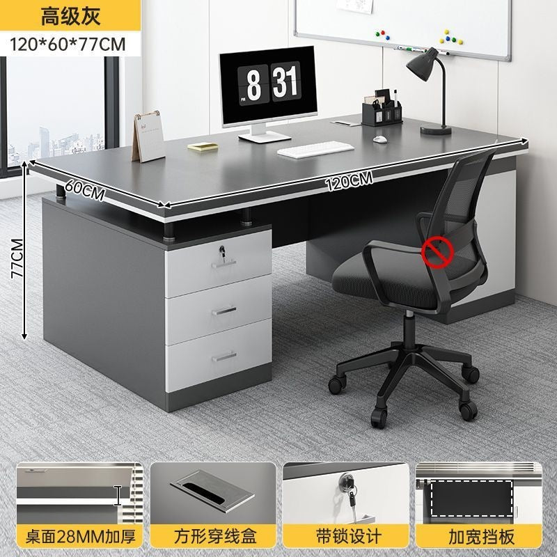 Office desk - minimalist modern design, suitable for employees, home use, students, and renters. bedroom desktop computer desk, freestanding