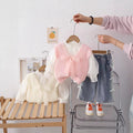 Korean style knitted vest and white shirt girl's outfit  - sweet & stylish bowknot floral set