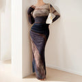 cross-border e-commerce women's fashion: european and american summer new arrivals - elegant, sexy, slim-fit, bodycon round neck dress