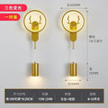 New arrival wall lamp deer head normcoreaccessible luxury modern pastoral style grids starry sky spotlight background wall master bedroom pair