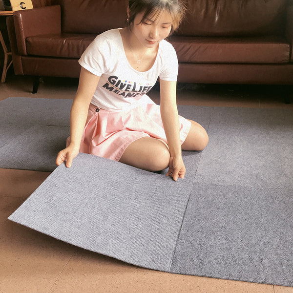Office splicing self-adhesive cement floor directly carpeted bedroom living room full of carpet carpet sticker non-slip floor mat
