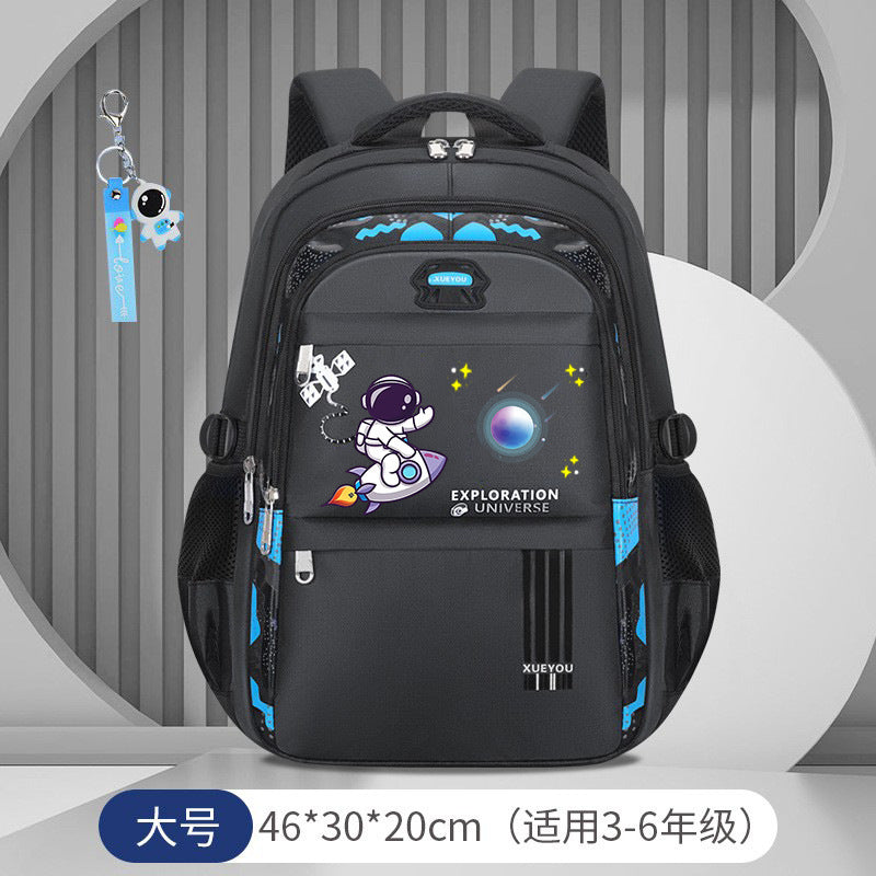 foreign trade schoolbag for primary school boys, first to sixth grade, large capacity, lightweight, spine-protecting and burden-reducing kids backpack