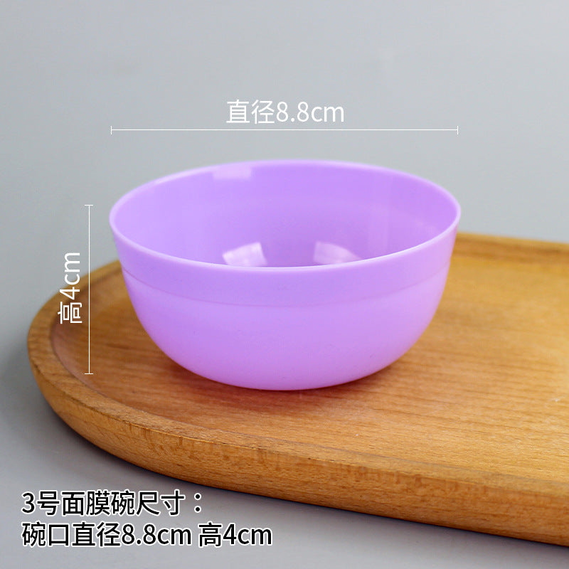 Beauty bowl spa mask mixing tool plastic mask bowl wholesale set - flat rim bowl