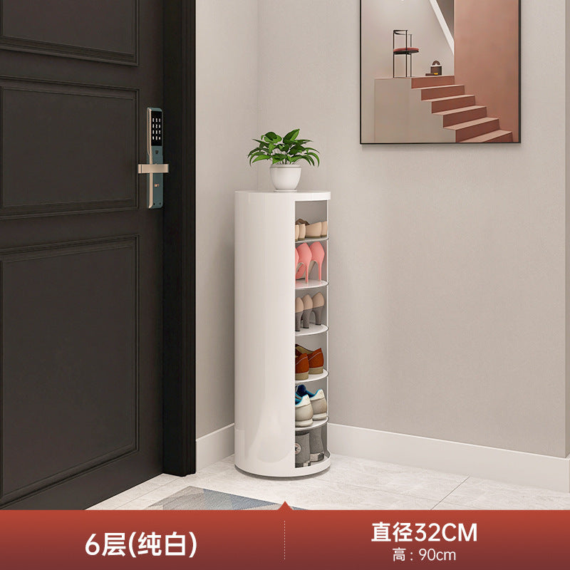 Rotating shoe cabinet household door 2025 new entry entrance entrance steel round multi-layer disinfection shoe rack