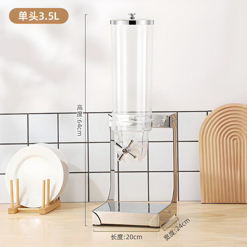 Stainless steel cereal dispenser - grain dispenser - food cereal dispenser - hotel buffet restaurant oatmeal & cereal storage bucket