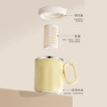 304 stainless steel water cup with lid, double-walled insulated, leak-proof office tea cup, promotional gift, rinse cup