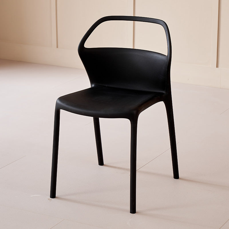 For homemodern casual chair plastic back casual popular chair scandinavian dining chair stackable stool small apartment