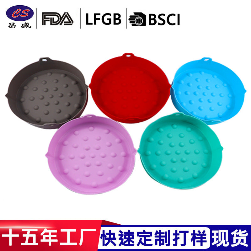 Cross-border foldable air fryer special pad silicone baking tray tray multi-functional silicone barbecue pad high temperature resistance