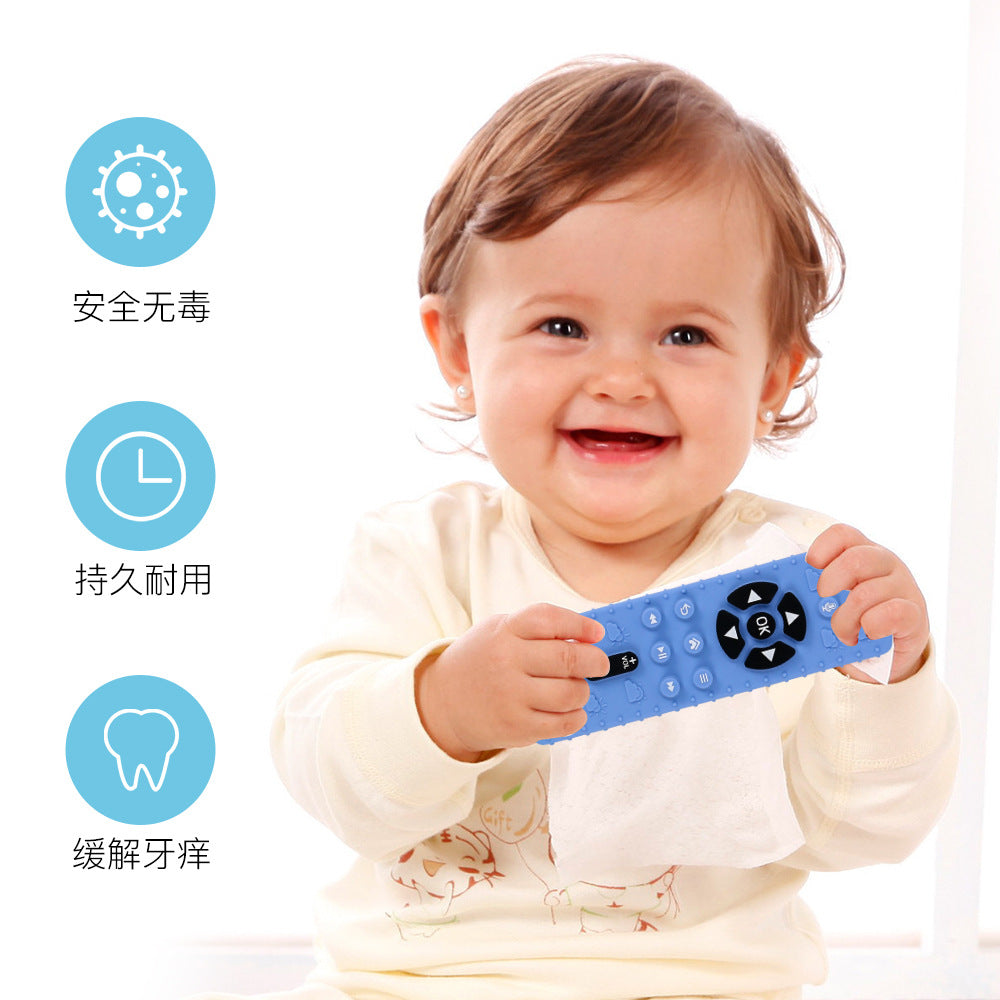 Cross-border silicone toothpaste remote control toothpaste soothing anti-eating hand artifact baby food grade boiled baby toothpaste