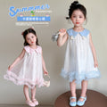 Girls' summer dress  new style chic baby girl mesh tank dress - super cute summer tank dress