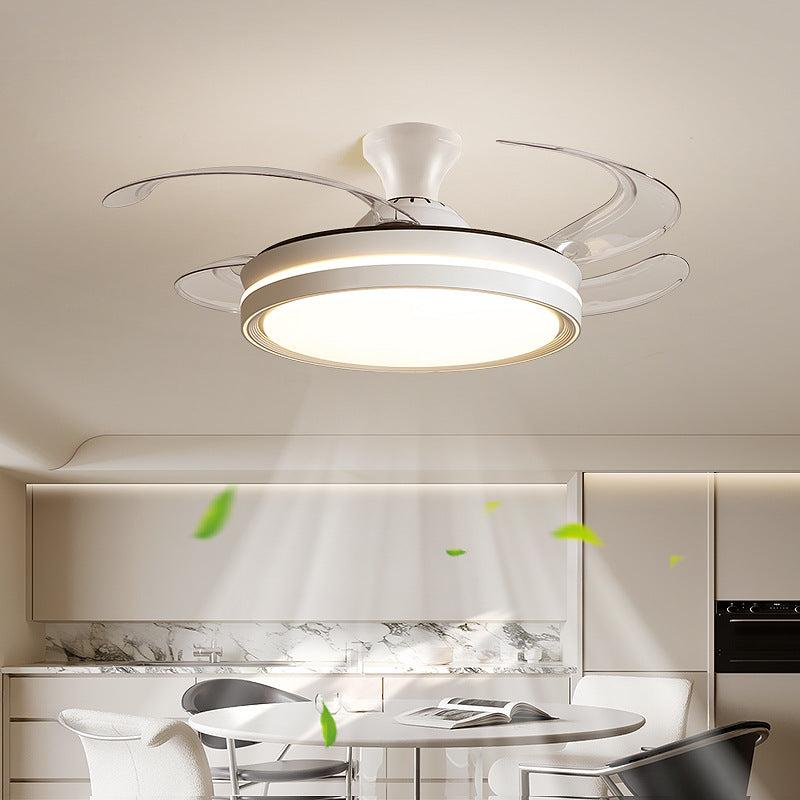 Minimalist invisible fan light Bedroom ceiling light Simple modern silent electric fan integrated living room dining room ceiling fan lighting