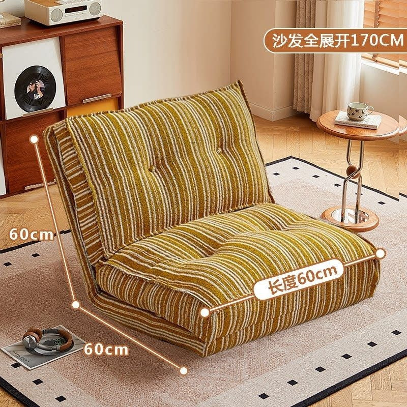 Lazy sofa bed living room dual-purpose single sofa small apartment for home cream style reclining and sleeping foldable sofa bed