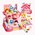 3-6 year old girls' toys, pretend play magnetic pet house, little rabbit & cat dolls, birthday gift for girls
