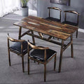 Economical dining table, restaurant stool, hot pot restaurant back chair, fast food table, chair, table and chair suit combination horn chair