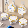 Retractable power strip with usb ports, cord management panel, multi-outlet socket, and built-in cable – ideal for home, dorm, and office use