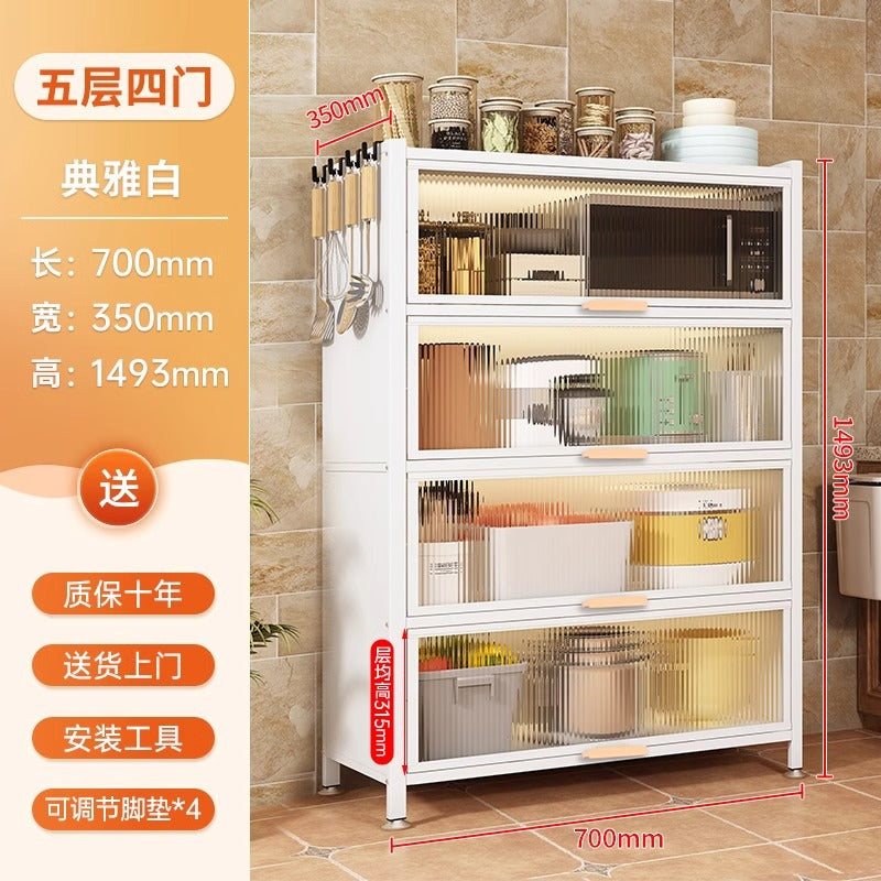 Kitchen storage rack multi-function microwave oven storage cabinet floor-standing multi-layer storage cabinet cupboard pot cupboard