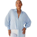 Shein independent station 1688  hot selling casual blue stripesprintingflap pocket pants shirt
