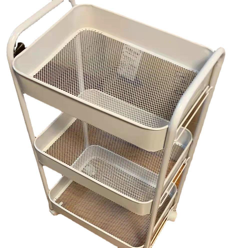 Kitchen storage rack, movablefor home, small trolley, floor-standing multi-layer vegetable basket, vegetable basket, toy storage artifact