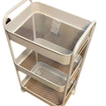 Kitchen storage rack, movablefor home, small trolley, floor-standing multi-layer vegetable basket, vegetable basket, toy storage artifact