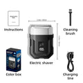 New triple-blade reciprocating shaver - portable, waterproof, men's beard trimmer, car electric razor