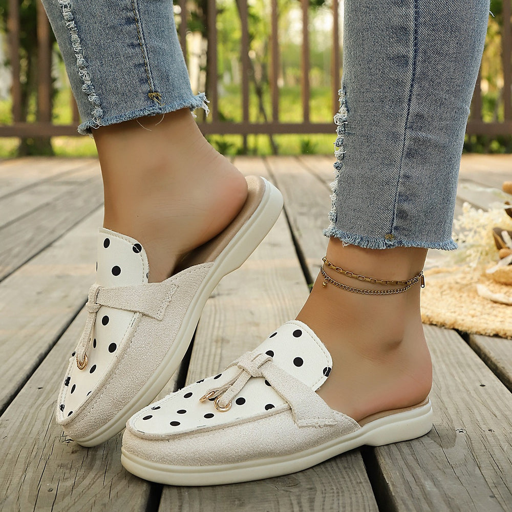 Export mary jane baotou half slippers women's summeroutwearplus size 43flats slip-on lazy women's shoes wholesale