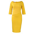 D591  foreign trade women's clothing  new fashion solid color bodycon pencil skirt ol style european and american dress
