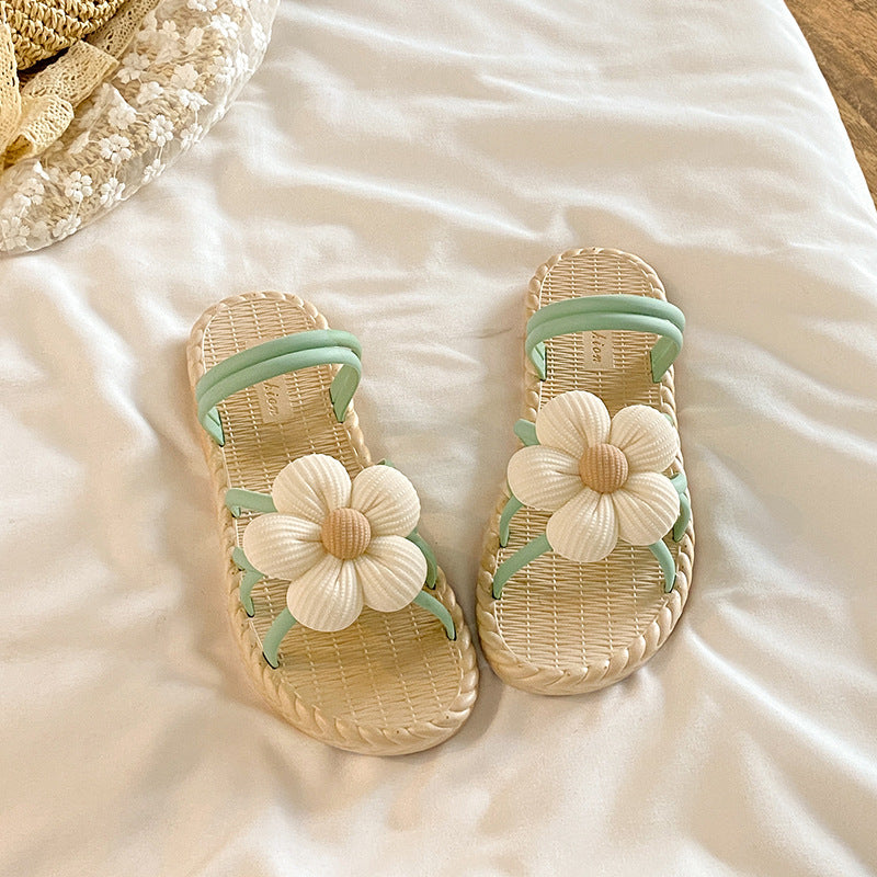 Summernew arrival women's easiest for matchflats two-wear sandals and slippers beach fashion flower sandals and slippers women's outwear slippers women