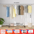 Clothes drying rack floor-standing thickened telescopic for home indoor and outdoor storage rack balcony single and double pole clothes hanger