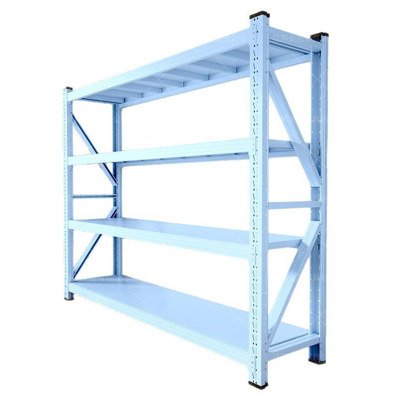 Warehouse shelves, household colorful heavy-duty shelves, balcony flower racks, warehouse storage racks, sky blue shelves