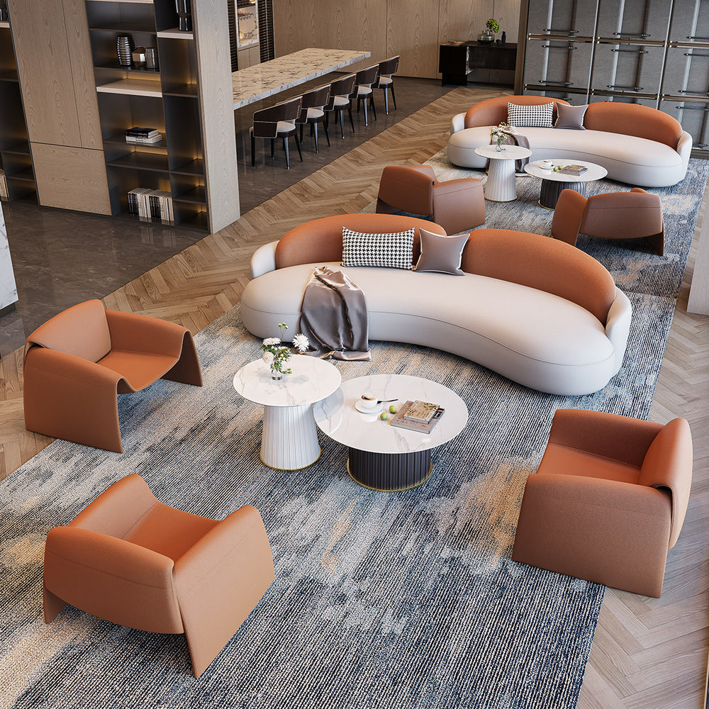 Sales office negotiation sofa accessible luxury rest area hotel lobby reception reception office sofa coffee table combination