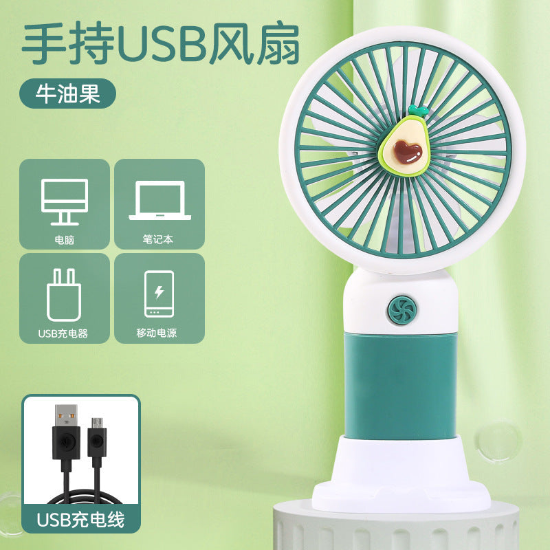 Bestselling cross-border handheld fan - portable usb rechargeable mini cartoon desk fan for office use