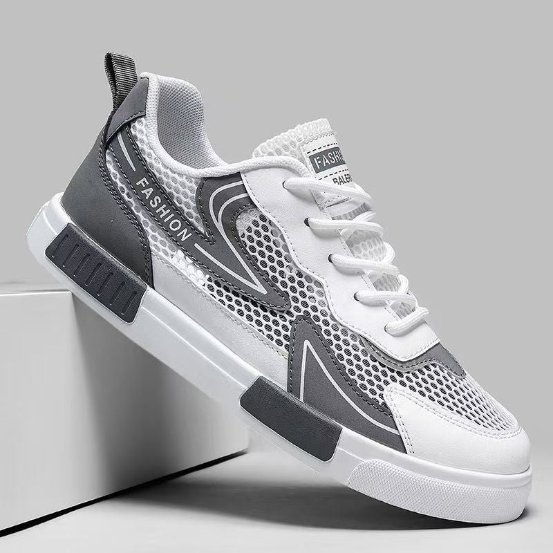 Men's winter new breathable lightweight mesh skate shoes - youthful mesh hollow-out athletic casual trendy sneakers