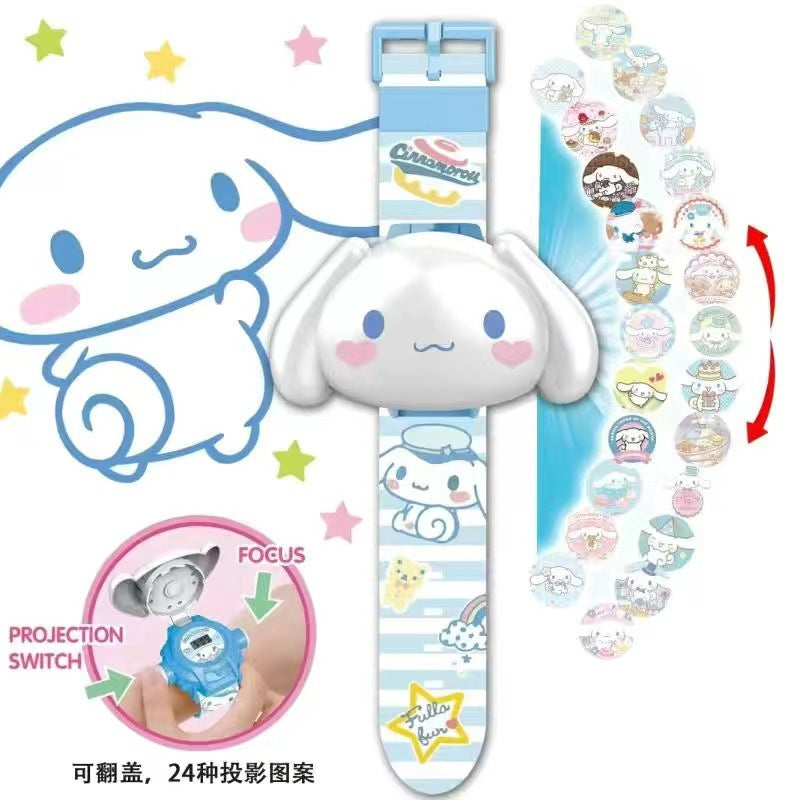 Tiktok viral hello kitty projector watch - kids' cartoon electronic watch - kuromi toy watch for boys and girls