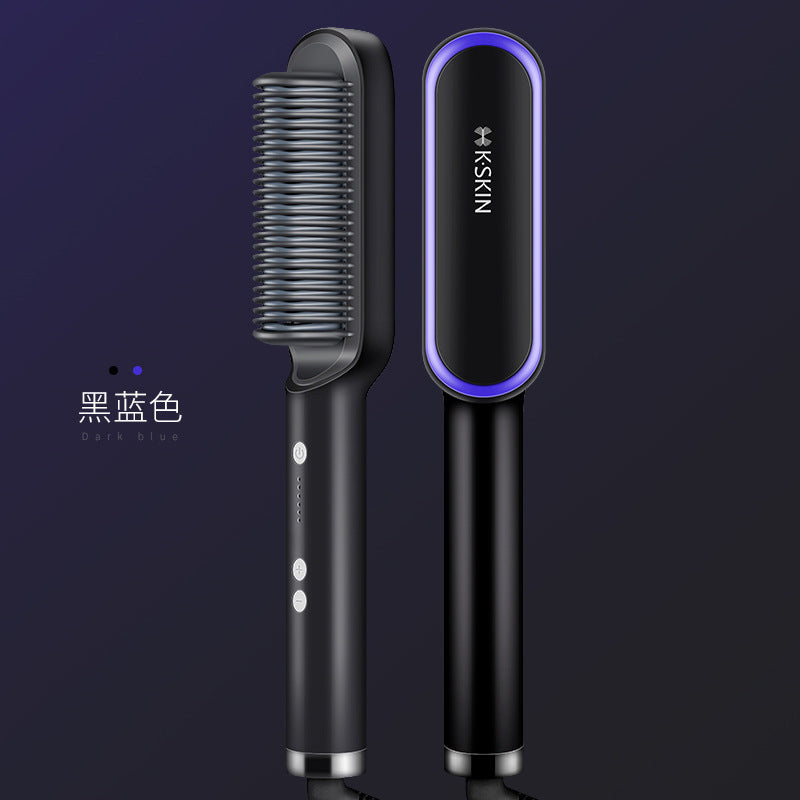 Cross-border popular hair straightener curling iron does not hurt hair splint mini electric comb curling iron straight plate clip golden rice manufacturer