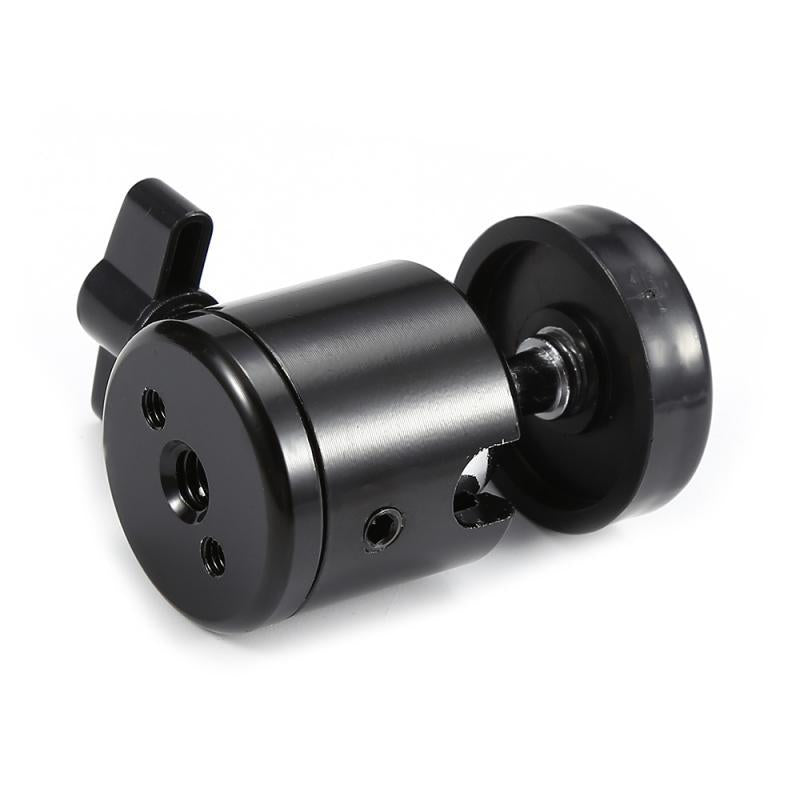 Metal universal mini gimbal mobile phone live broadcast tripod three-hole gimbal 360 ° rotating spherical gimbal