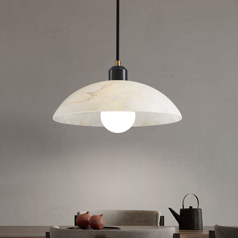 Marble all-copper chandelier modern simple light luxury restaurant chandelier bar light designer creative aisle entry lighting