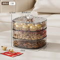 Luxury sealed fruit bowl - premium 2025 design for home living room coffee table - candy & snack display, dried fruit storage box