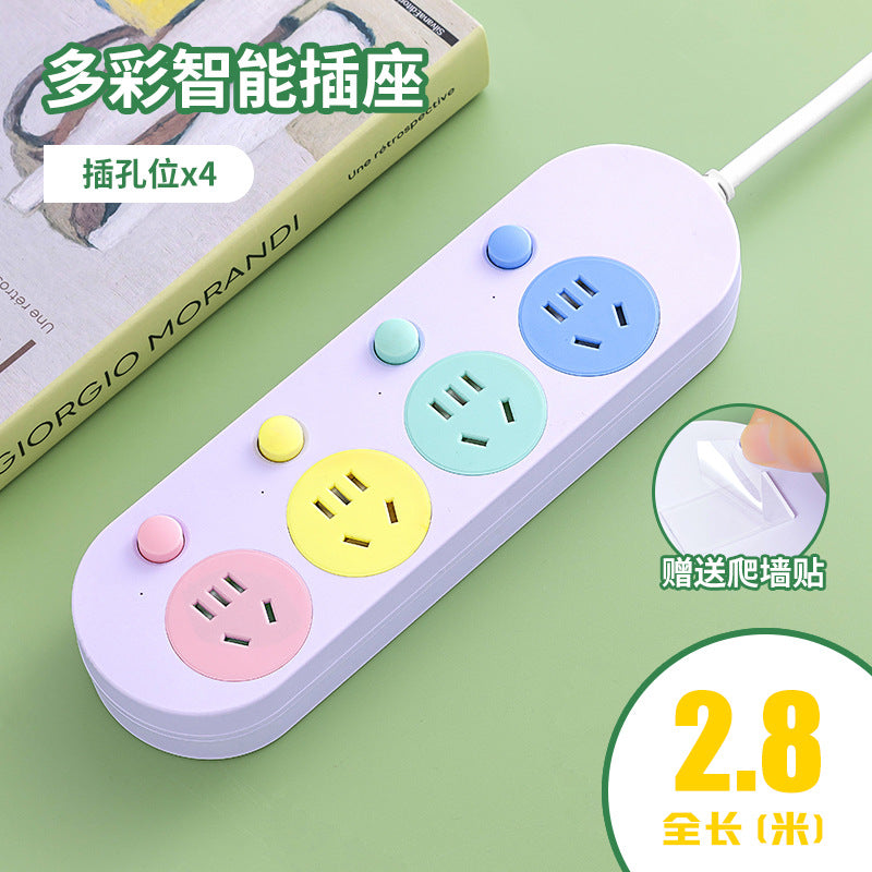 Multi-outlet power strip with usb charging ports - wall socket extension cord for home use