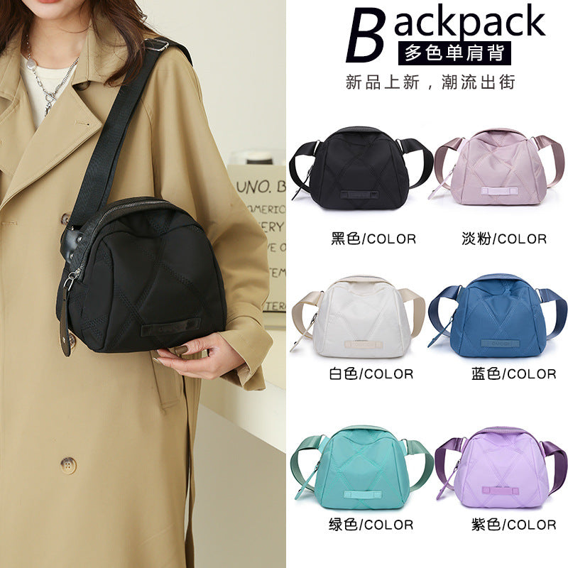 Fashion versatile shell bag women's shoulder bag nylon cloth bag large capacity messenger bag women's bag can be customized with logo printing