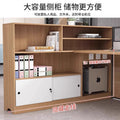 Modern minimalist office desk and chair set - double/6-seat workstation for office use