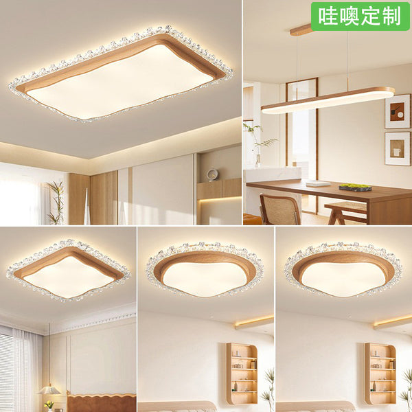 [Wow] Full Spectrum Ceiling Light 2025 New Modern Simple Light Luxury Log Wind Whole House Package Combination