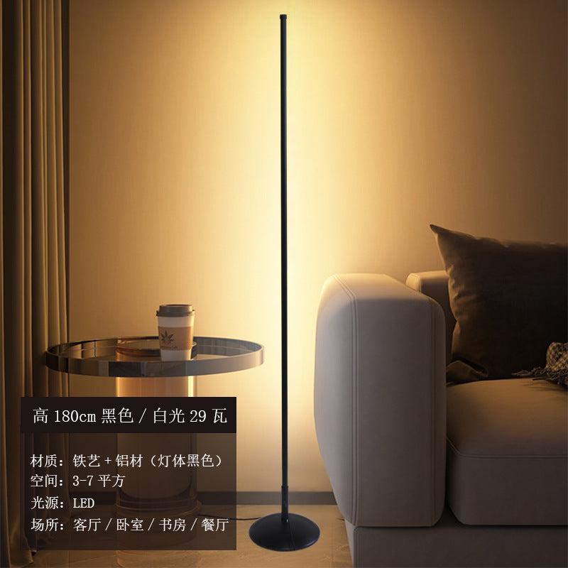 Floor lamp inscasual scandinavian led living room bedroom vertical bedside lamp corner floor lamp remote control atmosphere lamp