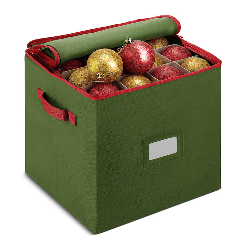 Holiday Decorations Storage Box Holds 64 Decorations Decorative Balls 600D Oxford Cloth Finishing Box Green