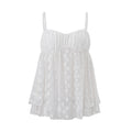 european and american women's clothing  summer new fashion trendy hot girl street style loose polka dot see-through camisole top