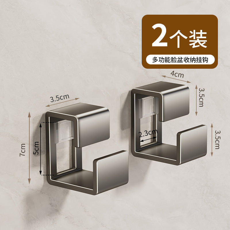 Washbasin hook No punching toilet Basin storage rack Baby baby bath tub Bathroom hanging basin artifact