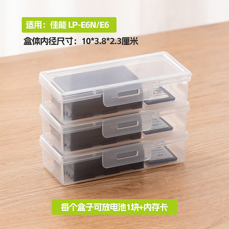 Memory SD card storage box Transparent mini plastic dust-proof phone sim card tf card Portable battery storage box